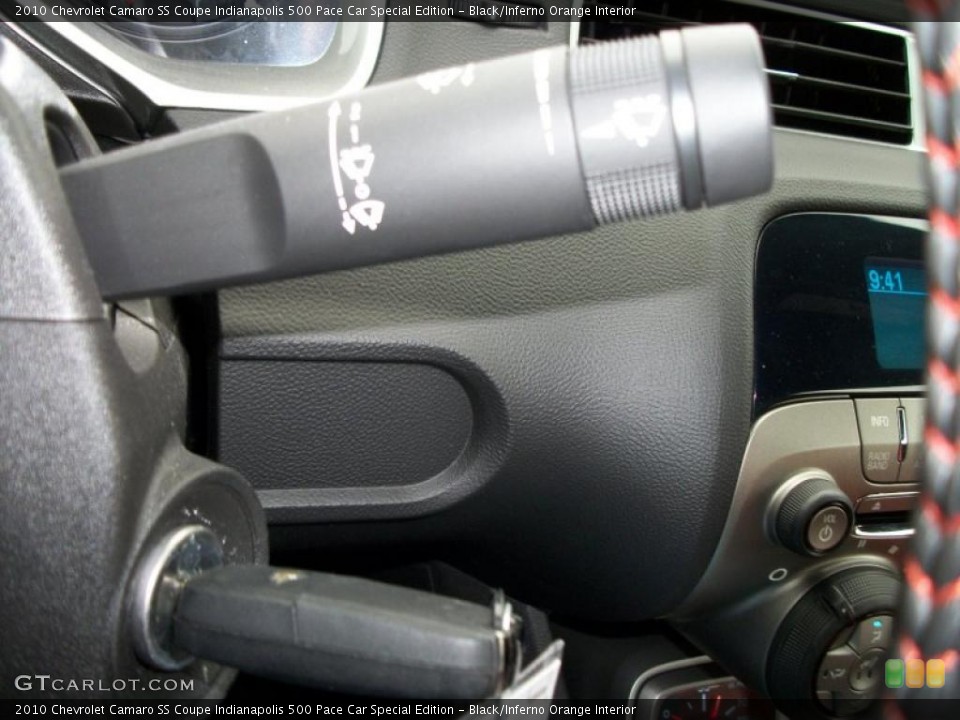 Black/Inferno Orange Interior Controls for the 2010 Chevrolet Camaro SS Coupe Indianapolis 500 Pace Car Special Edition #48218167