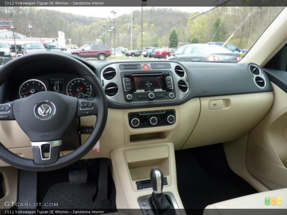 Sandstone Interior Dashboard for the 2011 Volkswagen Tiguan SE 4Motion #48219506