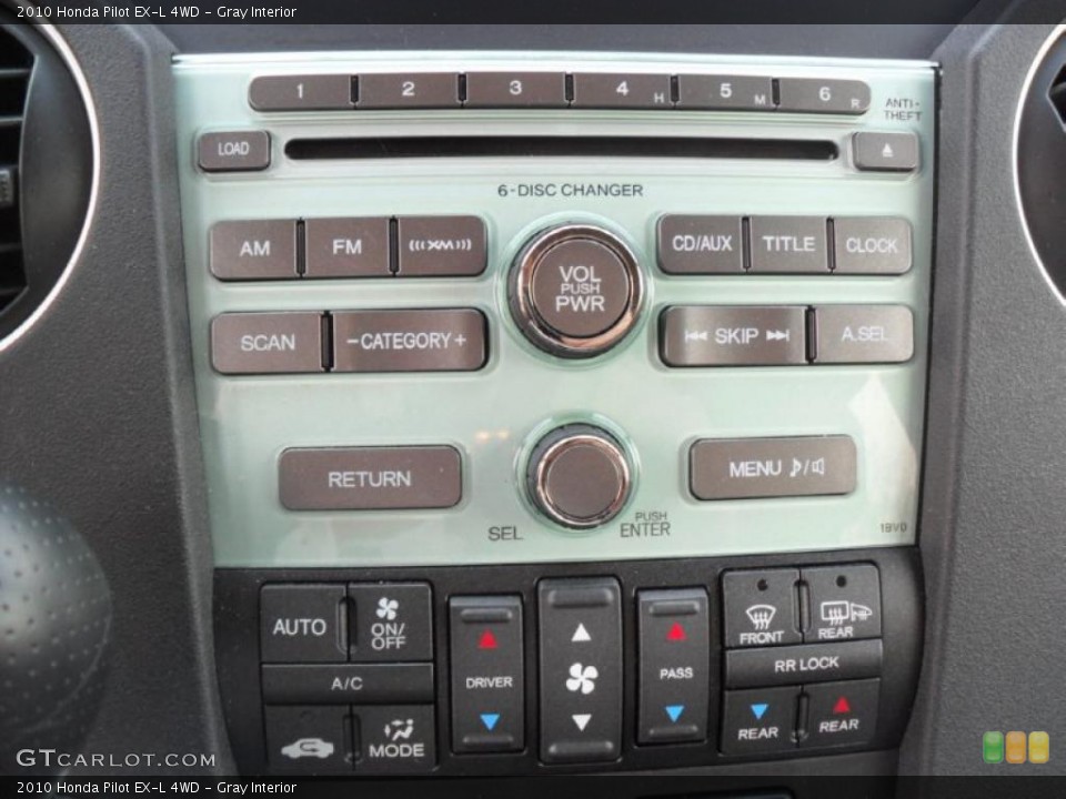 Gray Interior Controls for the 2010 Honda Pilot EX-L 4WD #48219545
