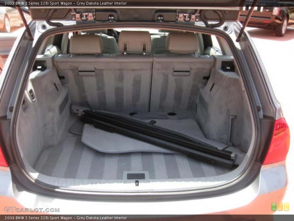 Grey Dakota Leather Interior Trunk for the 2009 BMW 3 Series 328i Sport Wagon #48223295