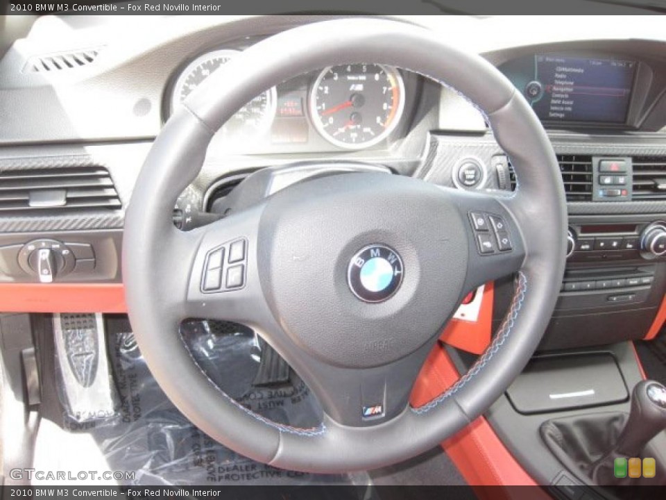 Fox Red Novillo Interior Steering Wheel for the 2010 BMW M3 Convertible #48223502