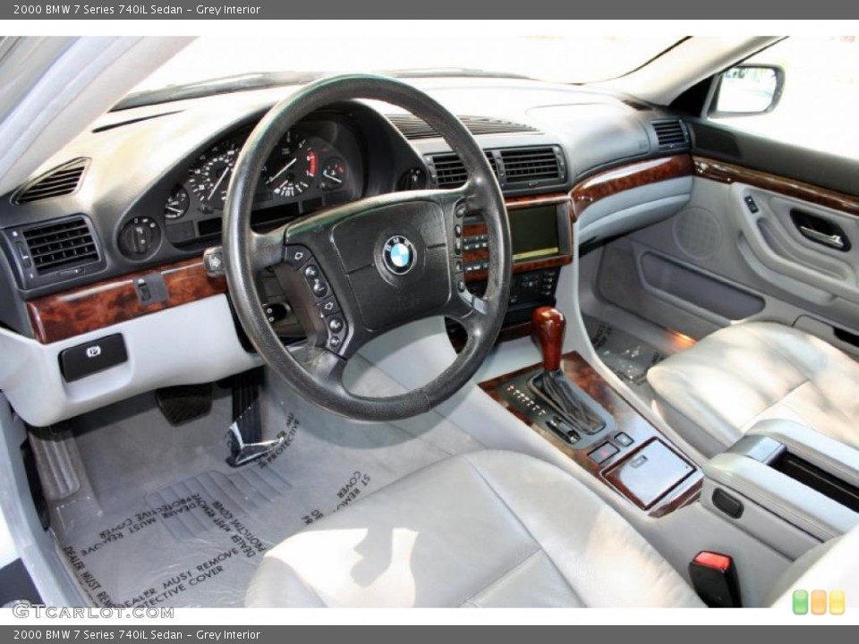 Grey Interior Prime Interior for the 2000 BMW 7 Series 740iL Sedan #48223964