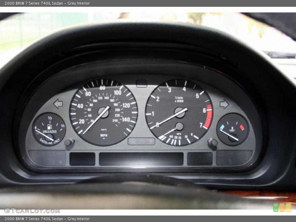 Grey Interior Gauges for the 2000 BMW 7 Series 740iL Sedan #48224075
