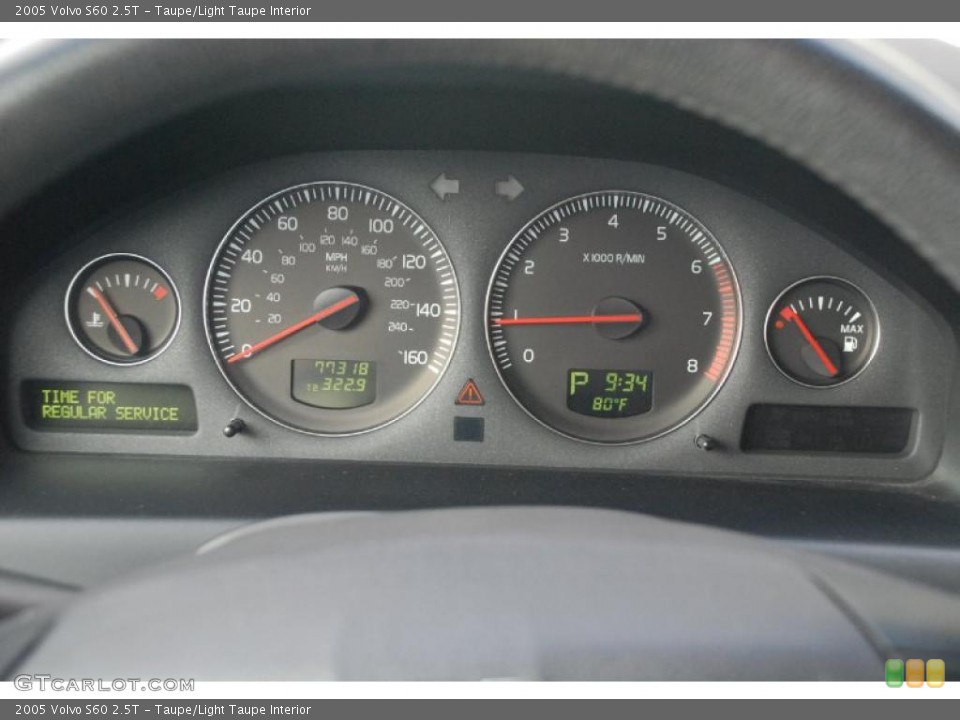 Taupe/Light Taupe Interior Gauges for the 2005 Volvo S60 2.5T #48226526