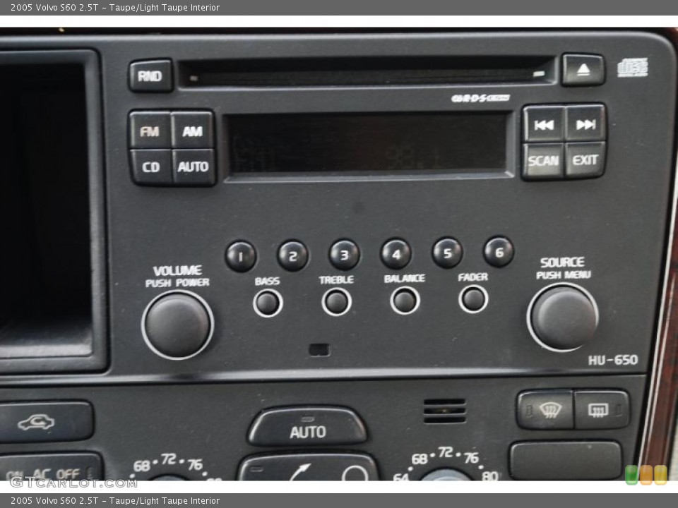 Taupe/Light Taupe Interior Controls for the 2005 Volvo S60 2.5T #48226580