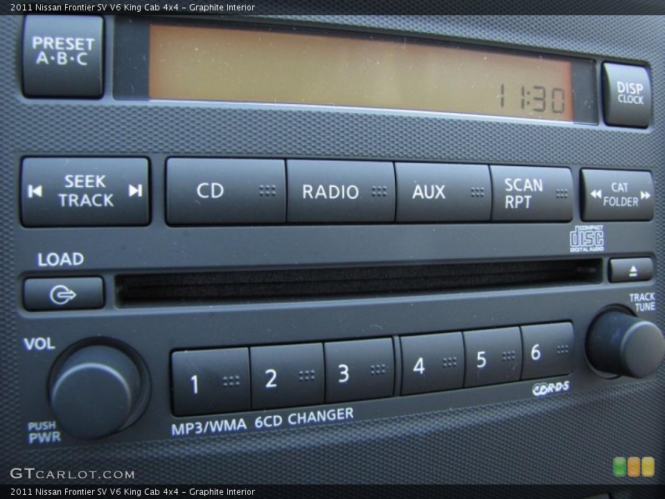Graphite Interior Controls for the 2011 Nissan Frontier SV V6 King Cab 4x4 #48234675