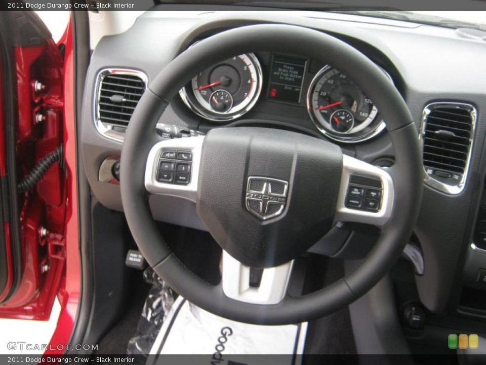 Black Interior Steering Wheel for the 2011 Dodge Durango Crew #48236376