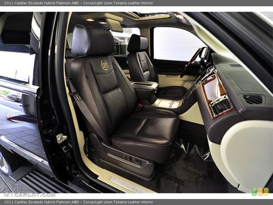 Cocoa/Light Linen Tehama Leather Interior Photo for the 2011 Cadillac Escalade Hybrid Platinum AWD #48236634
