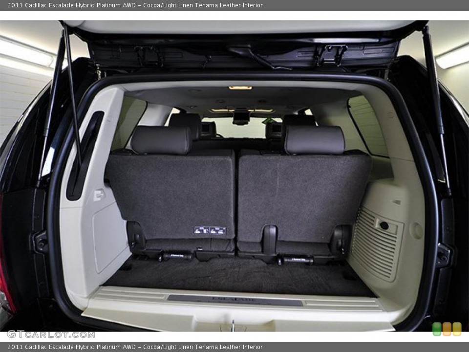 Cocoa/Light Linen Tehama Leather Interior Trunk for the 2011 Cadillac Escalade Hybrid Platinum AWD #48236691