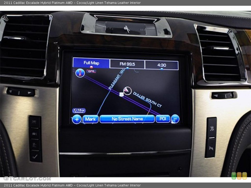 Cocoa/Light Linen Tehama Leather Interior Navigation for the 2011 Cadillac Escalade Hybrid Platinum AWD #48236919