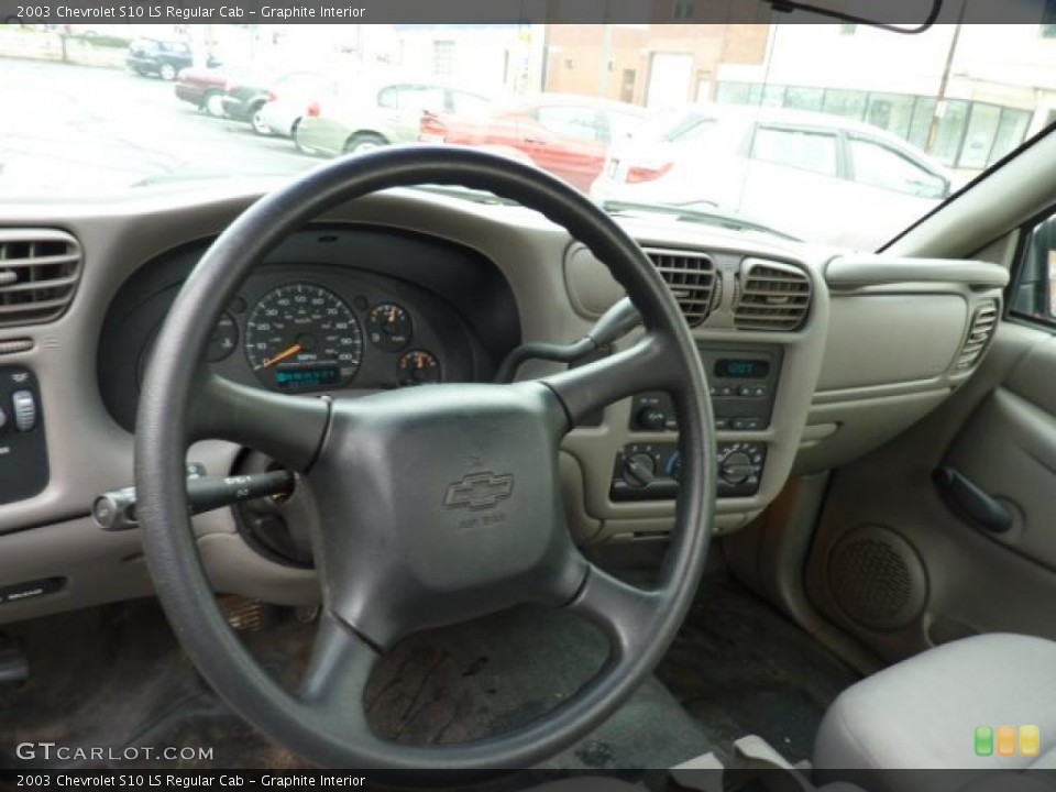 Graphite Interior Steering Wheel for the 2003 Chevrolet S10 LS Regular Cab #48239568