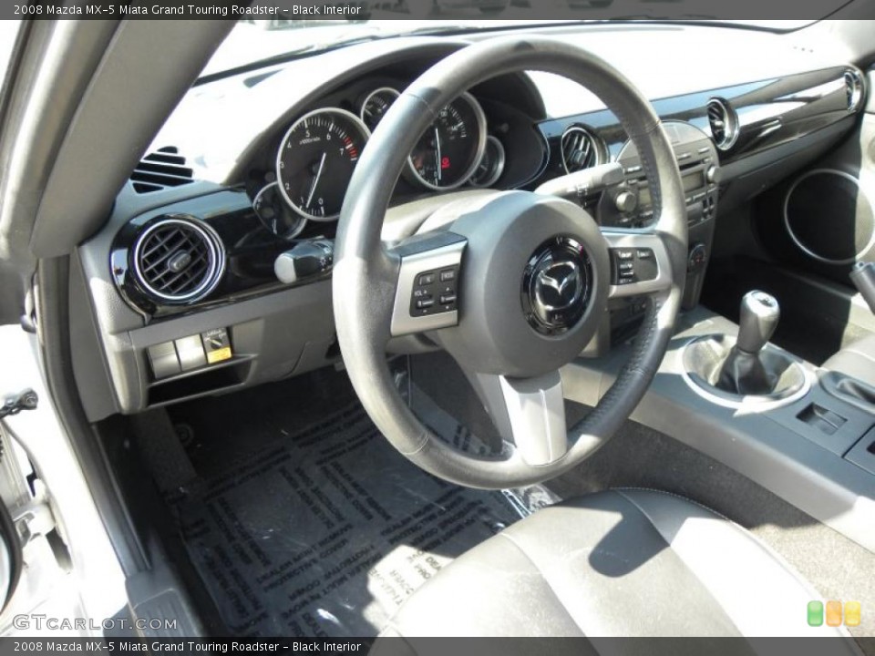 Black Interior Steering Wheel for the 2008 Mazda MX-5 Miata Grand Touring Roadster #48240864