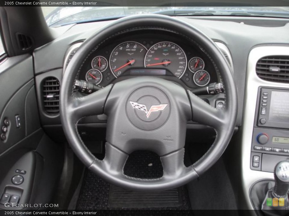 Ebony Interior Steering Wheel for the 2005 Chevrolet Corvette Convertible #48252027