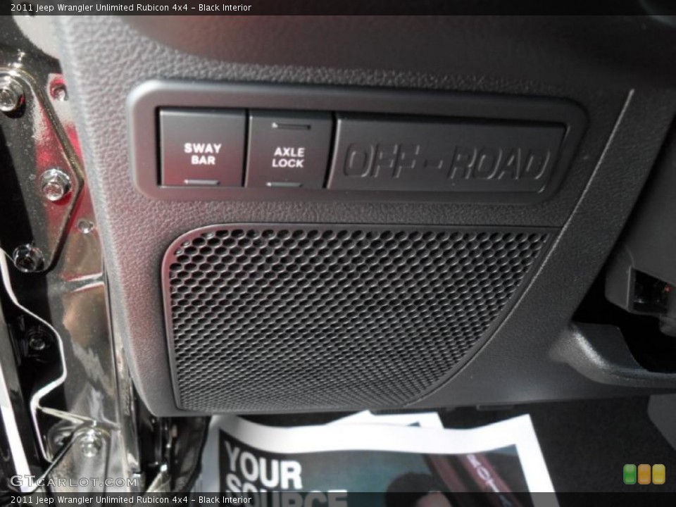 Black Interior Controls for the 2011 Jeep Wrangler Unlimited Rubicon 4x4 #48252855