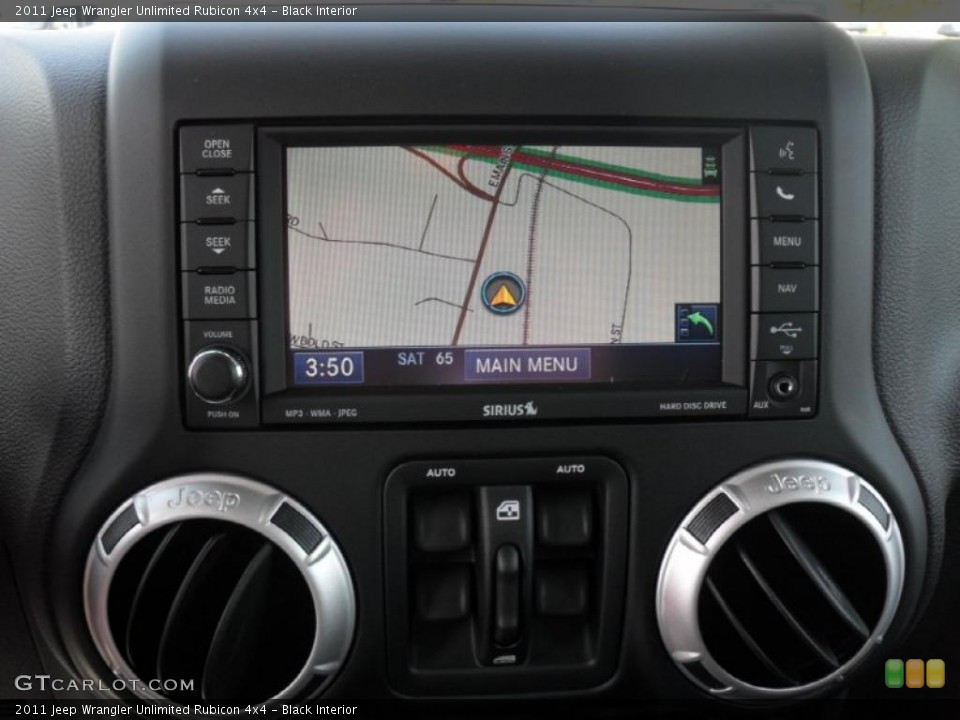 Black Interior Navigation for the 2011 Jeep Wrangler Unlimited Rubicon 4x4 #48252882