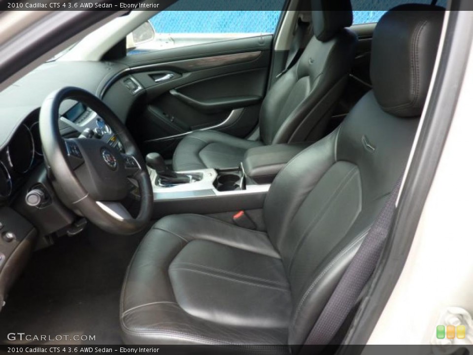Ebony Interior Photo for the 2010 Cadillac CTS 4 3.6 AWD Sedan #48255789