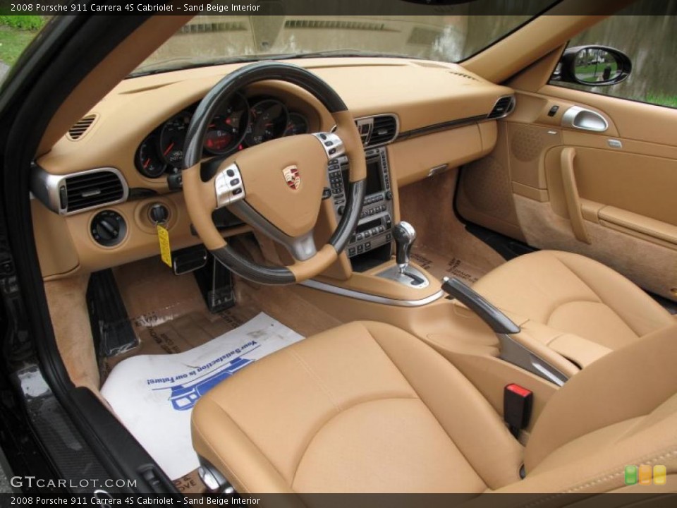 Sand Beige Interior Photo for the 2008 Porsche 911 Carrera 4S Cabriolet #48259590