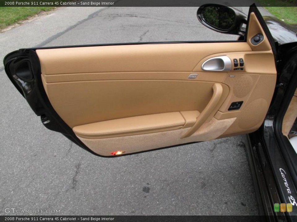 Sand Beige Interior Door Panel for the 2008 Porsche 911 Carrera 4S Cabriolet #48259602