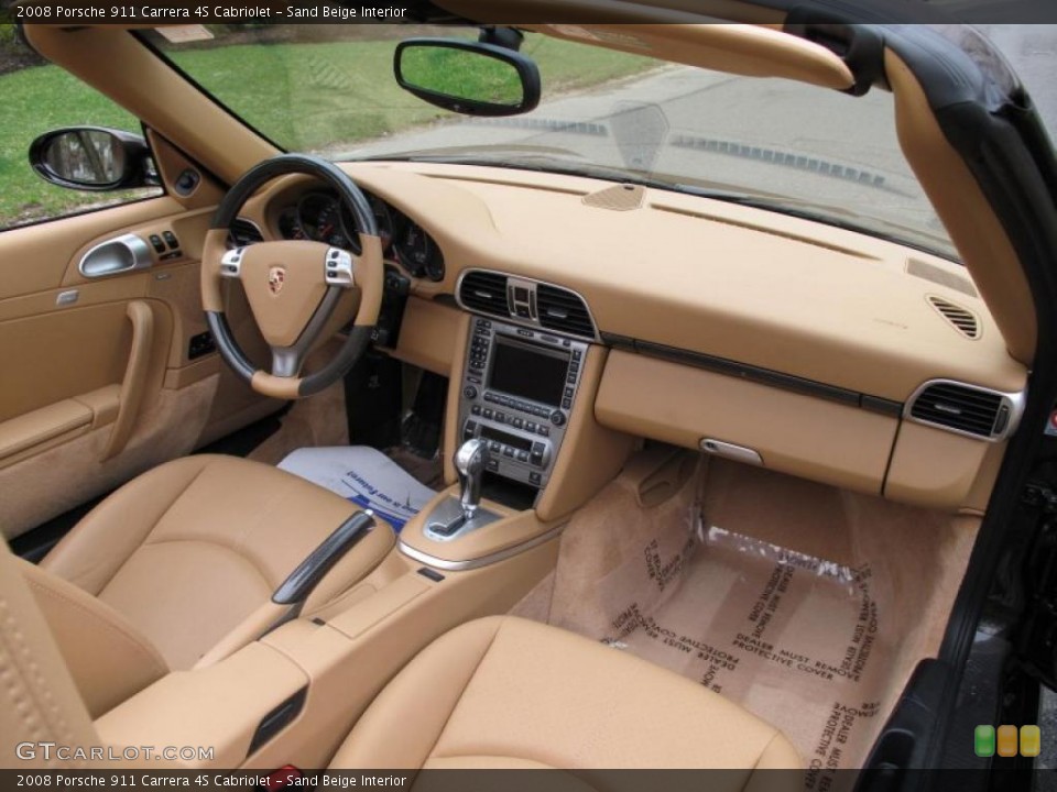Sand Beige Interior Dashboard for the 2008 Porsche 911 Carrera 4S Cabriolet #48259644
