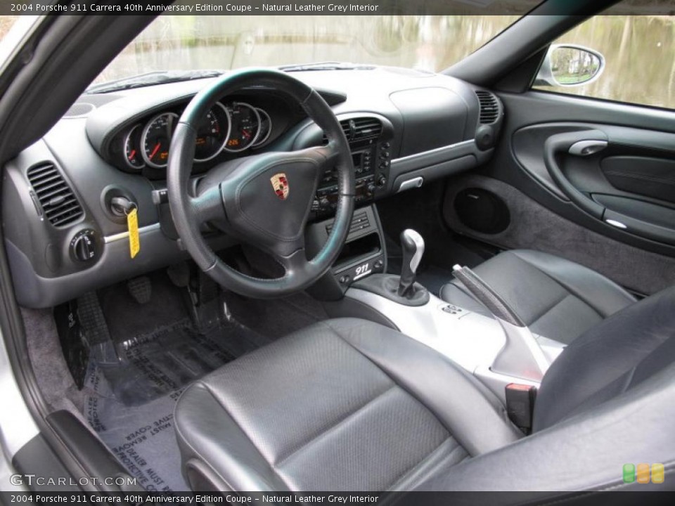 Natural Leather Grey Interior Dashboard for the 2004 Porsche 911 Carrera 40th Anniversary Edition Coupe #48259794