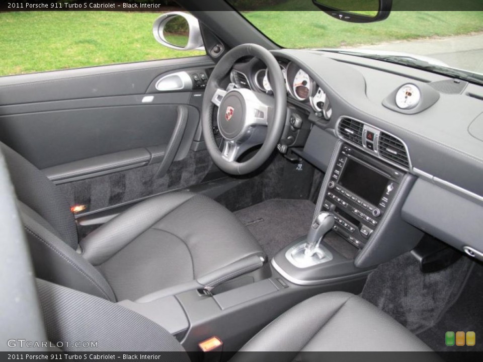 Black Interior Dashboard for the 2011 Porsche 911 Turbo S Cabriolet #48260011