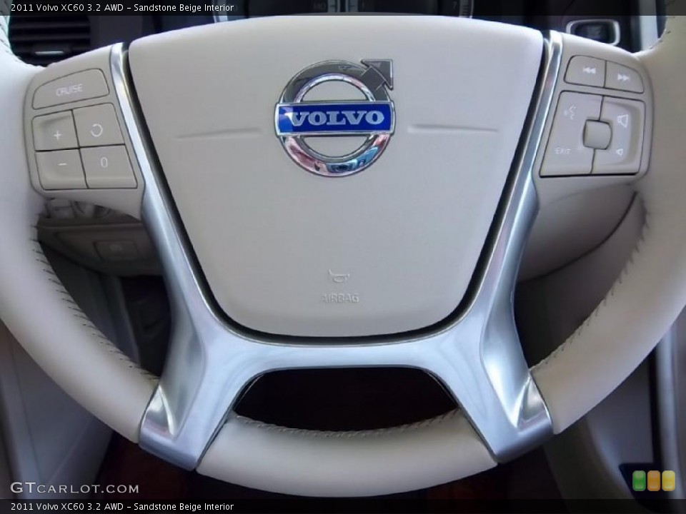 Sandstone Beige Interior Steering Wheel for the 2011 Volvo XC60 3.2 AWD #48262815