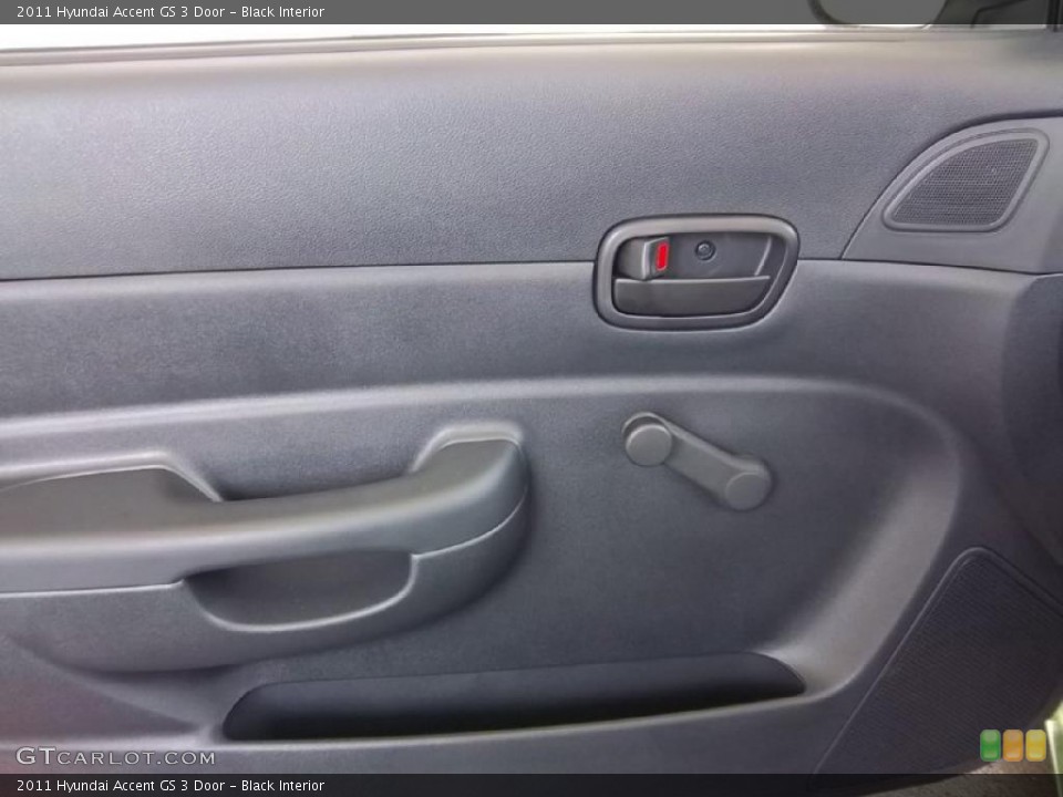 Black Interior Door Panel for the 2011 Hyundai Accent GS 3 Door #48262968