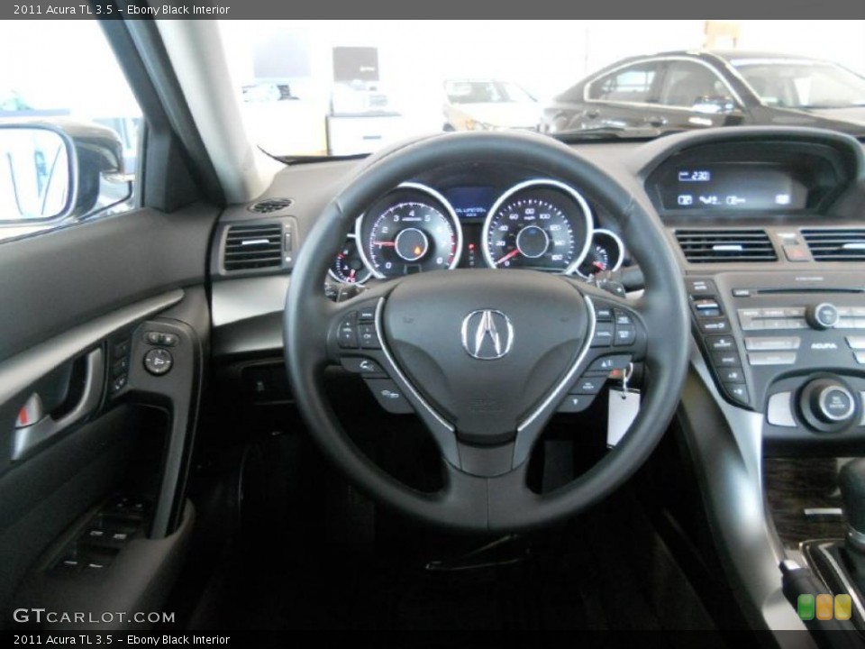 Ebony Black Interior Steering Wheel for the 2011 Acura TL 3.5 #48264534