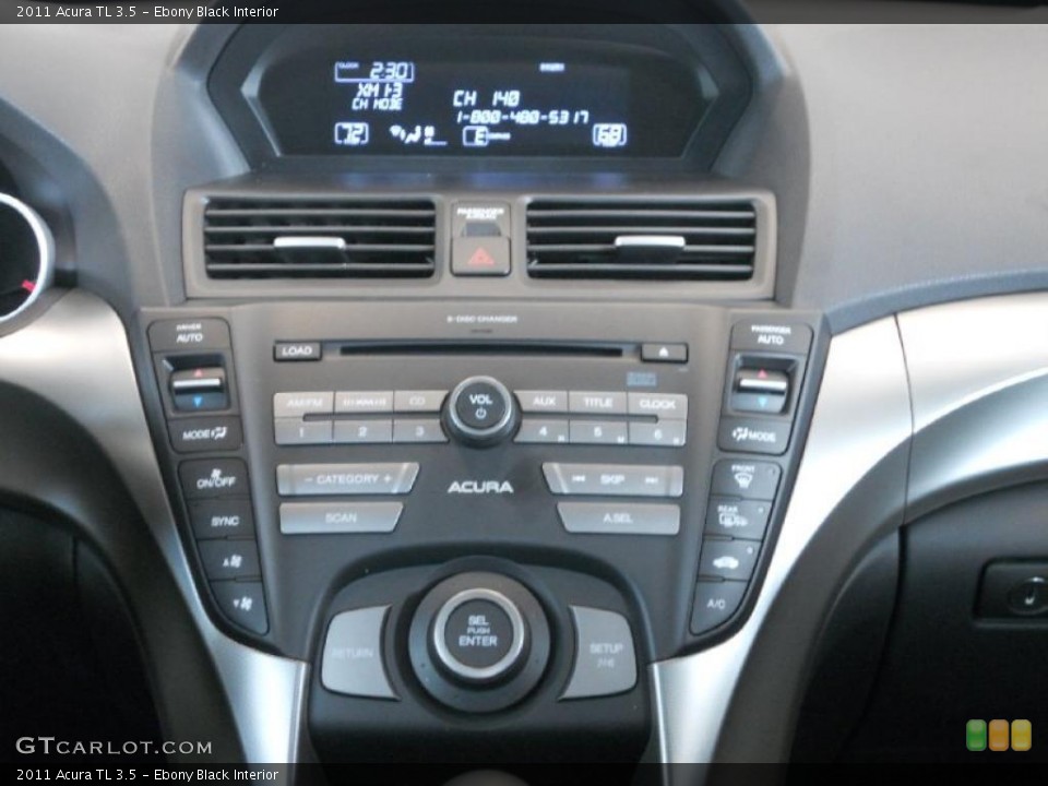 Ebony Black Interior Controls for the 2011 Acura TL 3.5 #48264558