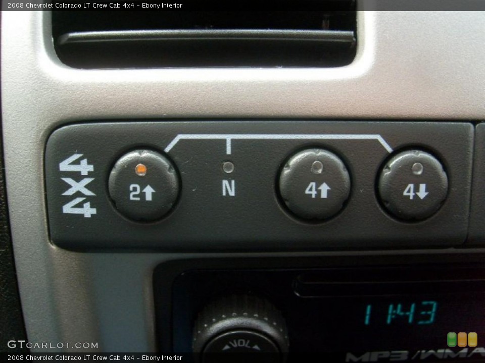 Ebony Interior Controls for the 2008 Chevrolet Colorado LT Crew Cab 4x4 #48264684