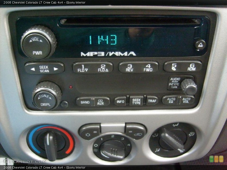 Ebony Interior Controls for the 2008 Chevrolet Colorado LT Crew Cab 4x4 #48264693