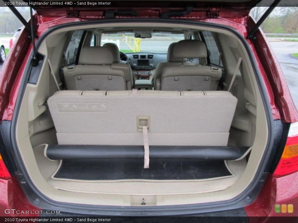 Sand Beige Interior Trunk for the 2010 Toyota Highlander Limited 4WD #48265710