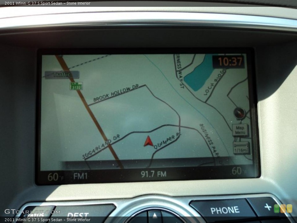 Stone Interior Navigation for the 2011 Infiniti G 37 S Sport Sedan #48266400