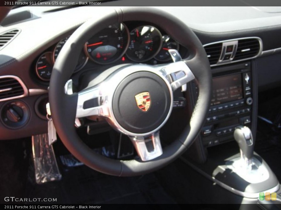 Black Interior Steering Wheel for the 2011 Porsche 911 Carrera GTS Cabriolet #48269722