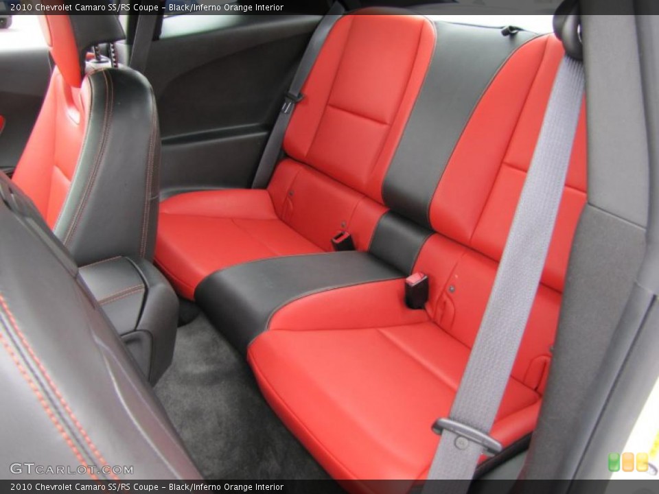Black/Inferno Orange Interior Photo for the 2010 Chevrolet Camaro SS/RS Coupe #48269953