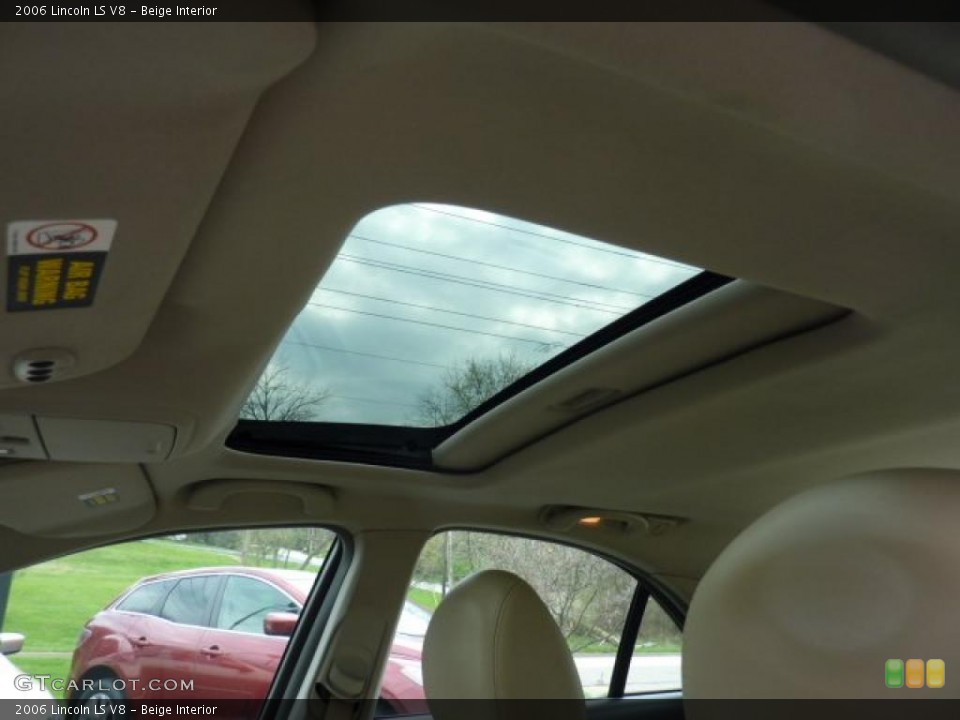 Beige Interior Sunroof for the 2006 Lincoln LS V8 #48269974
