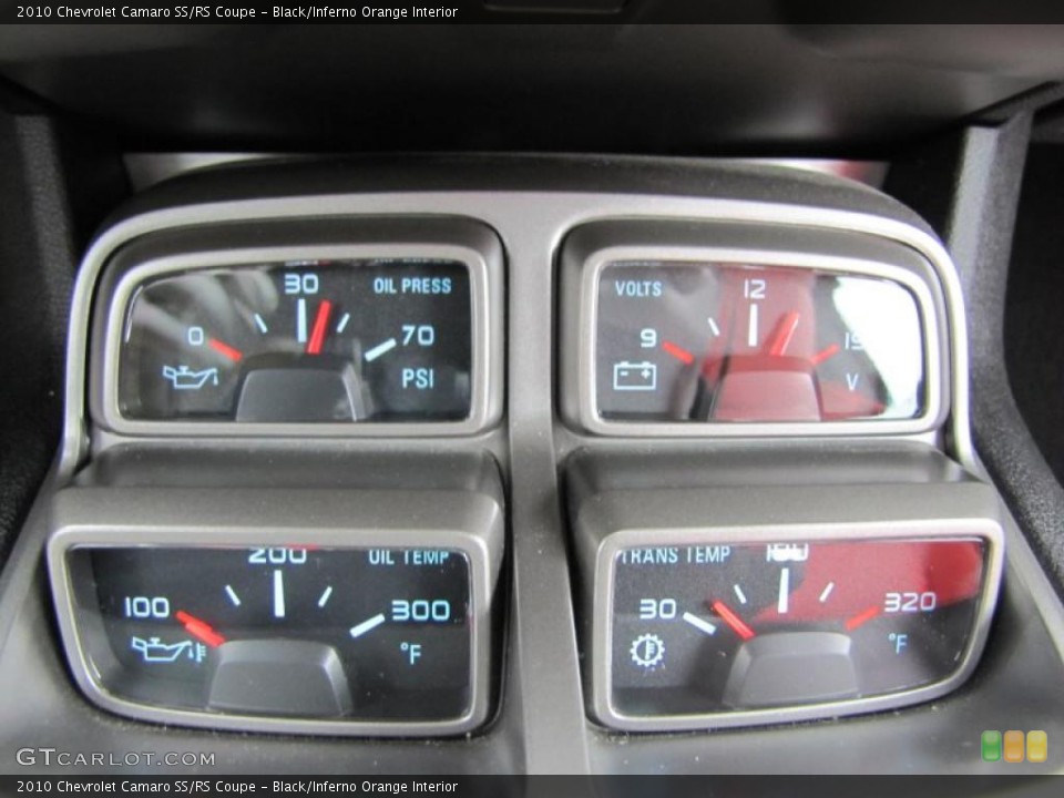 Black/Inferno Orange Interior Gauges for the 2010 Chevrolet Camaro SS/RS Coupe #48270001