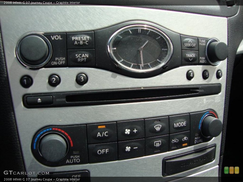 Graphite Interior Controls for the 2008 Infiniti G 37 Journey Coupe #48271948