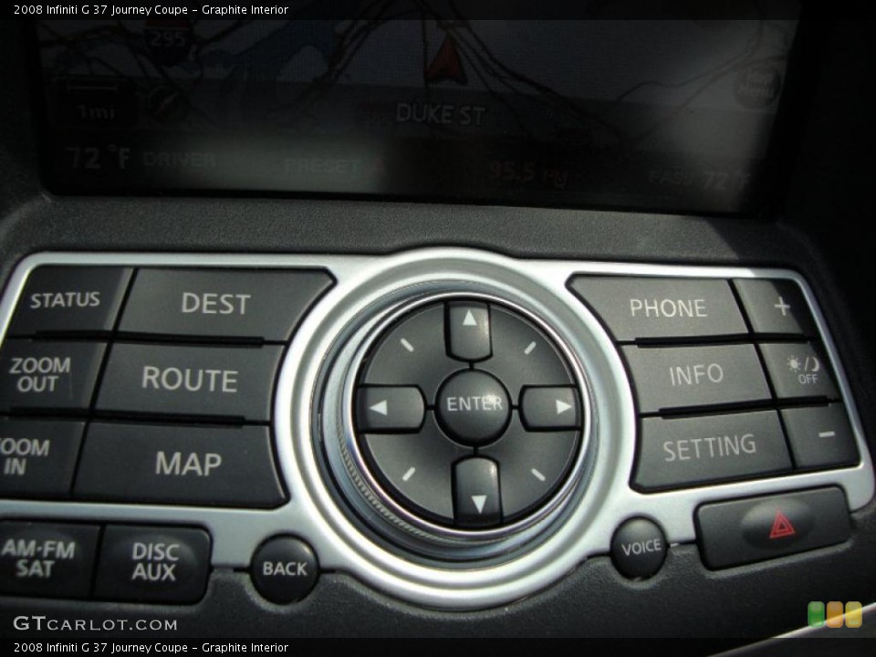 Graphite Interior Controls for the 2008 Infiniti G 37 Journey Coupe #48271984