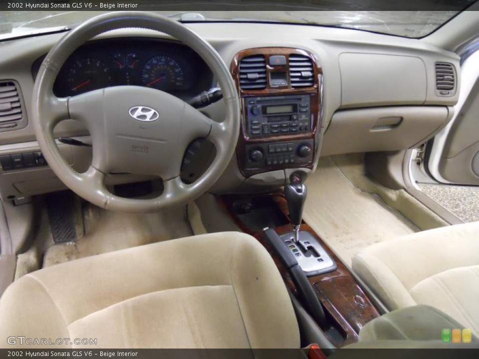 Beige Interior Prime Interior for the 2002 Hyundai Sonata GLS V6 #48272512