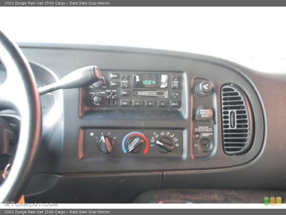 Dark Slate Gray Interior Controls for the 2001 Dodge Ram Van 1500 Cargo #48272830