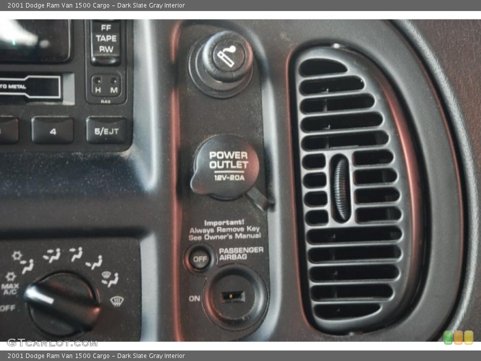 Dark Slate Gray Interior Controls for the 2001 Dodge Ram Van 1500 Cargo #48272857
