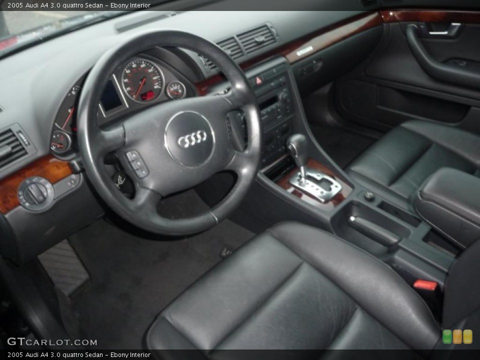 Ebony Interior Photo for the 2005 Audi A4 3.0 quattro Sedan #48274453