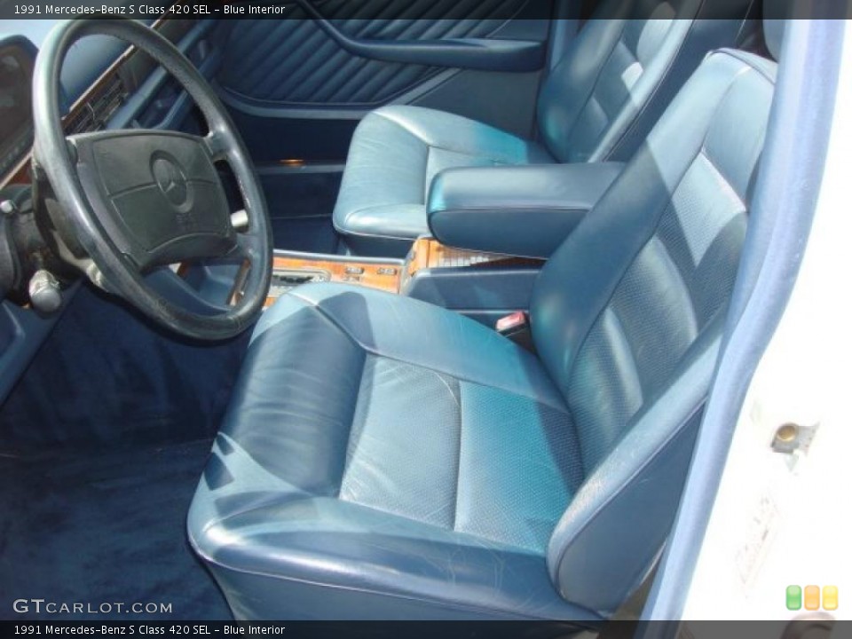 Blue Interior Photo for the 1991 Mercedes-Benz S Class 420 SEL #48275356