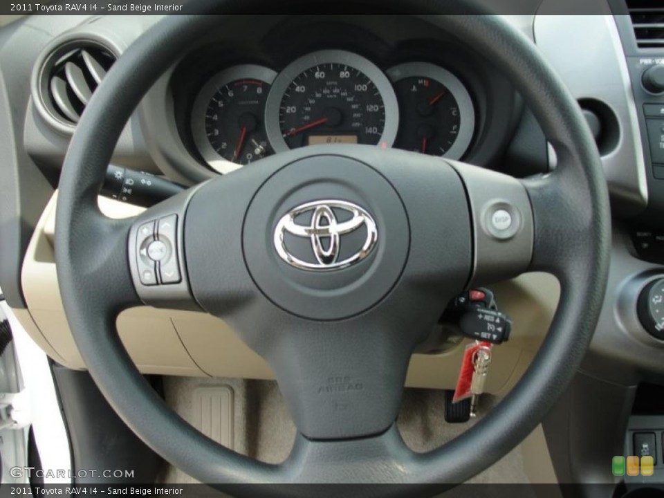 Sand Beige Interior Steering Wheel for the 2011 Toyota RAV4 I4 #48275437
