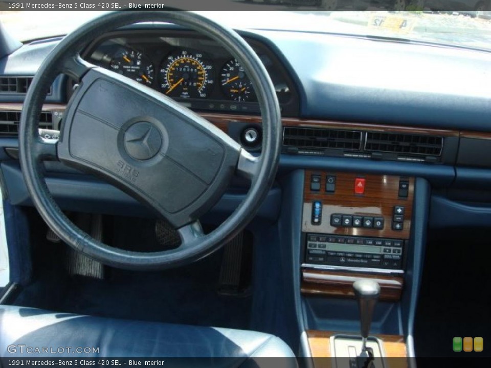 Blue Interior Dashboard for the 1991 Mercedes-Benz S Class 420 SEL #48275455