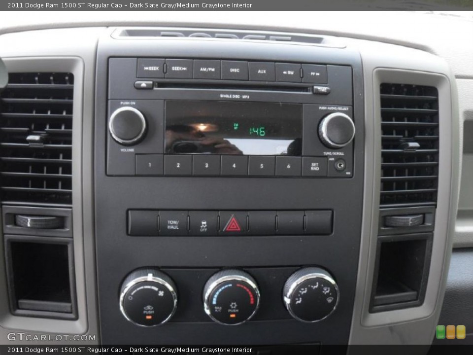 Dark Slate Gray/Medium Graystone Interior Controls for the 2011 Dodge Ram 1500 ST Regular Cab #48275770