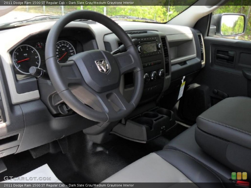Dark Slate Gray/Medium Graystone Interior Prime Interior for the 2011 Dodge Ram 1500 ST Regular Cab #48275935