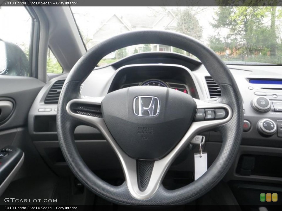 Gray Interior Steering Wheel for the 2010 Honda Civic LX Sedan #48276166