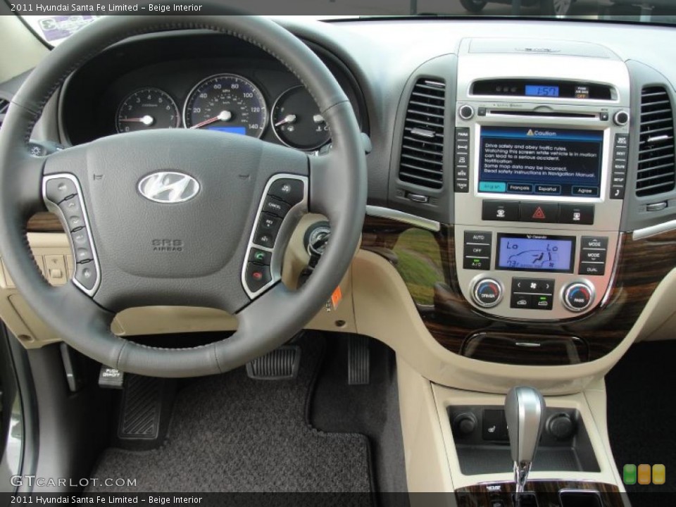 Beige Interior Dashboard for the 2011 Hyundai Santa Fe Limited #48276502